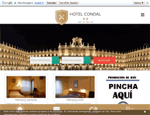 Tablet Screenshot of hotelcondal.com